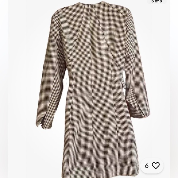 NWT Jason Wu Houndstooth Blazer Wrap Dress - Large ($375 Orig) - Picture 5 of 6